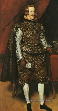 portrait Tableau Peinture - Philippe IV en portrait marron et argent Diego Velázquez